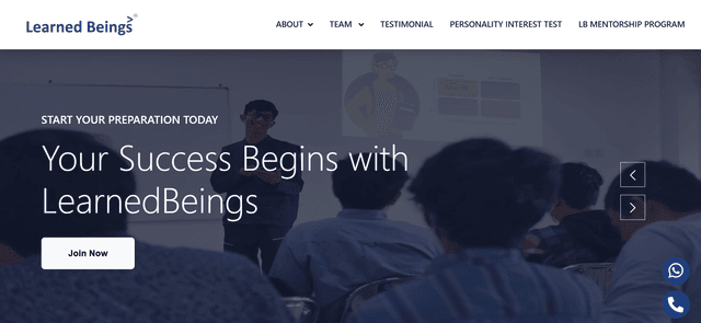 Learned Beings website