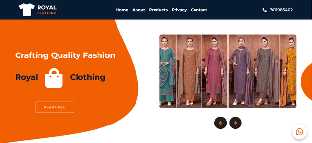 Royal Weave Clothing website