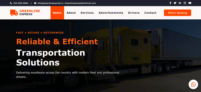 Green Line Express website